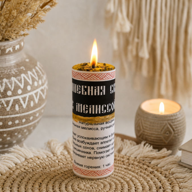 Чарівна свічка з мелісою