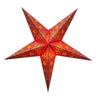 Абажур Зірка картонна 5 променів RED EMBD. DESIGN