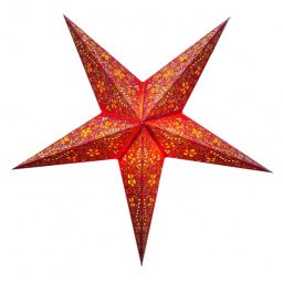 Абажур Зірка картонна 5 променів RED EMBD. DESIGN