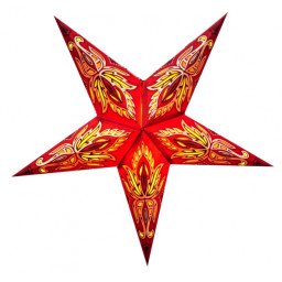 Абажур Зірка картонна 5 променів RED ULTA FLOWER