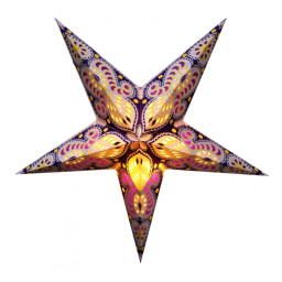 Абажур Зірка картонна 5 променів PURPLE AMBER GANESH