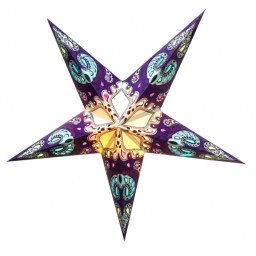 Абажур Зірка картонна 5 променів PURPLE TURQUOISE CYRUS