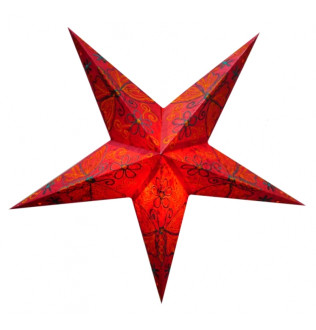 Абажур Зірка картонна 5 променів RED BUTTERFLY EMBD.