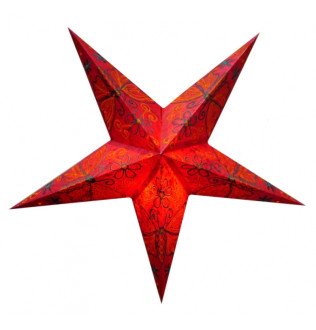 Абажур Зірка картонна 5 променів RED BUTTERFLY EMBD.