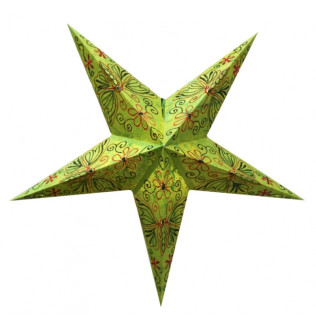 Абажур Зірка картонна 5 променів GREEN BUTTERFLY EMBD.