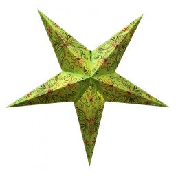 Абажур Зірка картонна 5 променів GREEN BUTTERFLY EMBD.