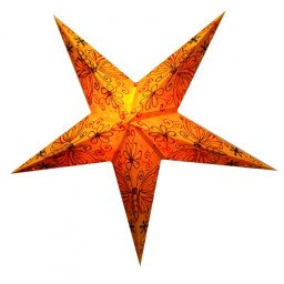 Абажур Зірка картонна 5 променів ORANGE BUTTERFLY EMBD.