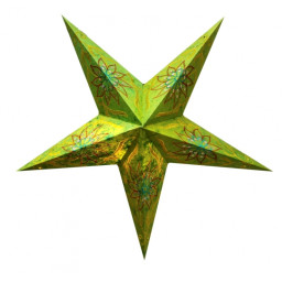 Абажур Звезда картонная 5 лучей GREEN FLOWER EMBD.