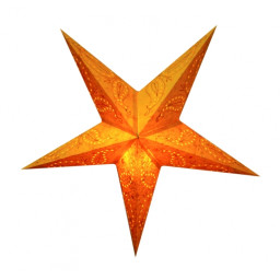 Абажур Зірка картонна 5 променів ORANGE PAISLEY EMBD.