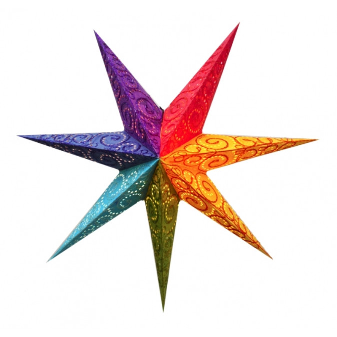 Абажур Звезда картонная 7 лучей Rainbow