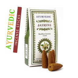 Ароматичні конуси Жасмин Ayurvedic BACK FLOW Jasmine