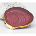 Зріз агата із золотою облямівкою 8 - 10 см. Червоний