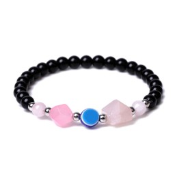 Pyramid Bracelet Rose Quartz