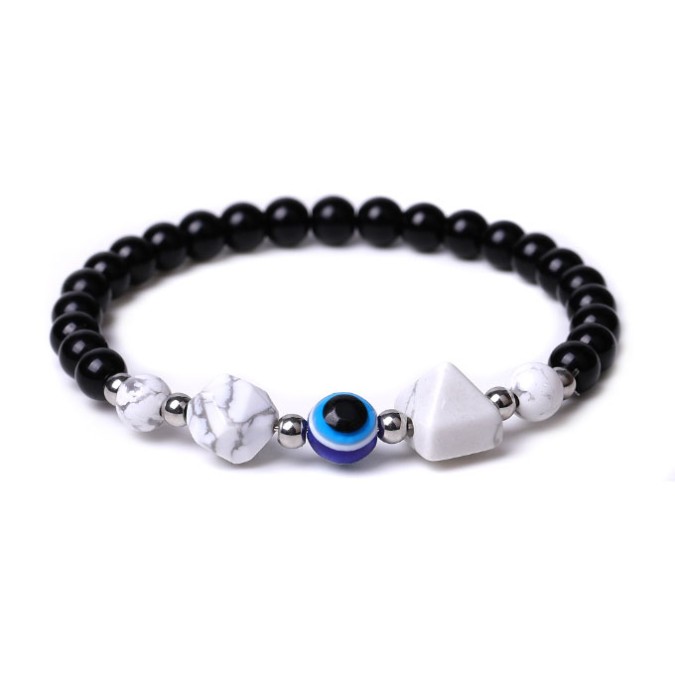 Pyramid Howlite Bracelet