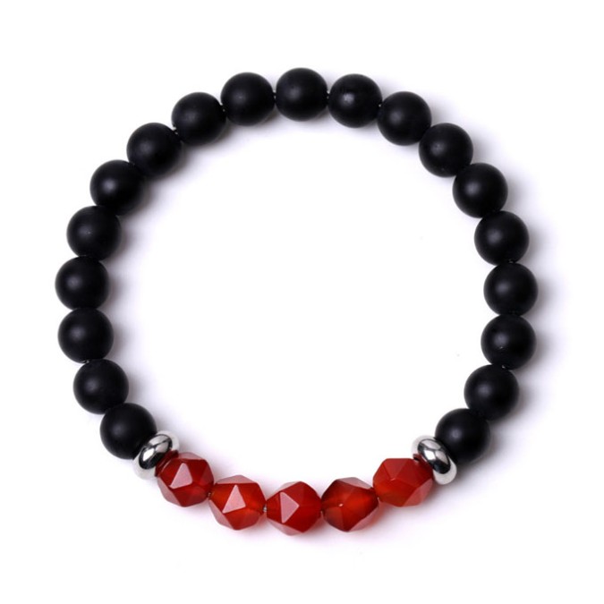 Bracelet Lava Stone Red Agate