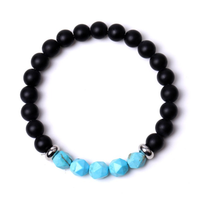 Bracelet Lava Stone Polymer Turquoise