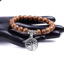Wenge Tree Bracelet Tree of Life