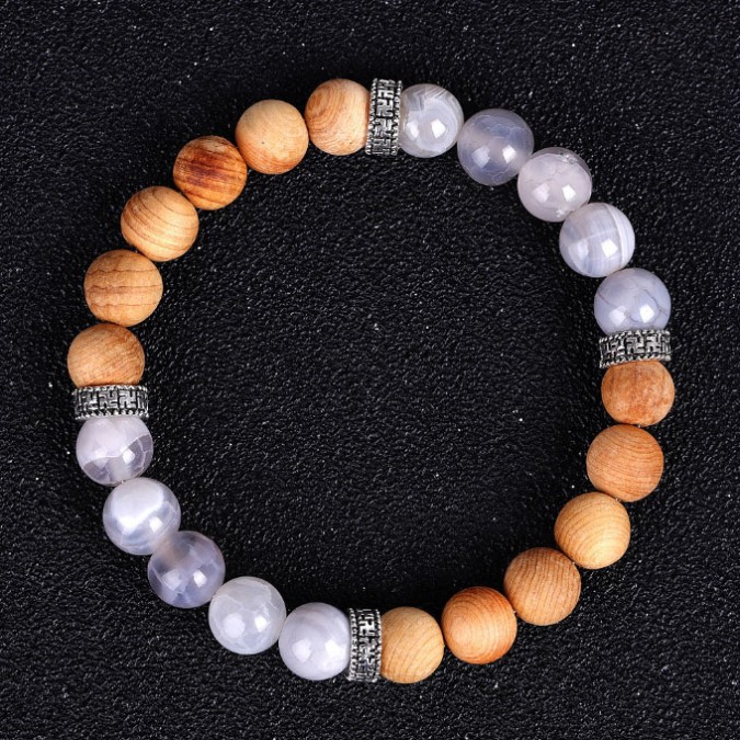 Bracelet Gray Agate Imperial Tree