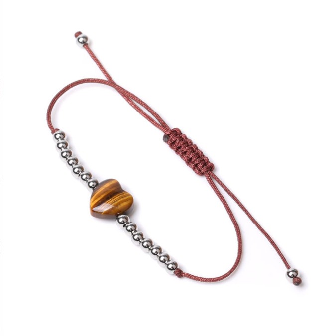 Bracelet Heart Tiger's eye