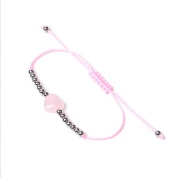 Bracelet Heart Rose Quartz