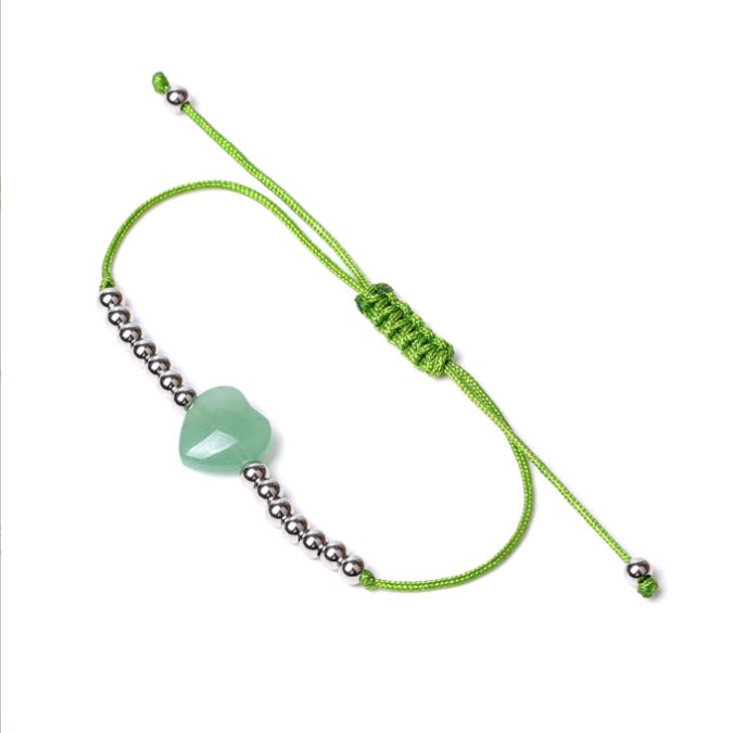 Bracelet Heart Green Aventurine