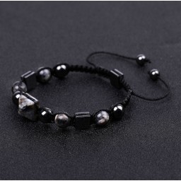 Pyramid Bracelet Hematite Labradorite