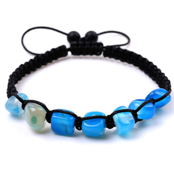 Bracelet Seven Stones Blue Agate