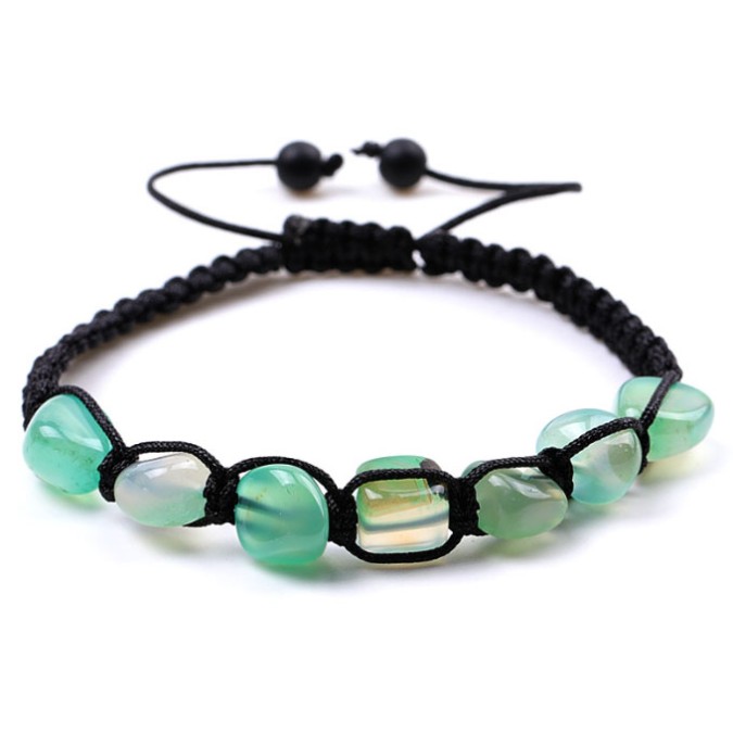 Bracelet Seven Stones Green Agate