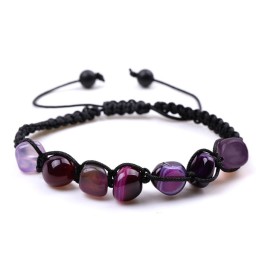 Bracelet Seven Stones Purple Agate