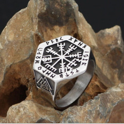 Кільце рунічне Шолом жаху розмір №22