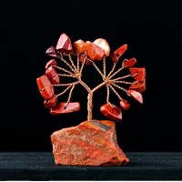 Tree of Happiness on Red Jasper Stone