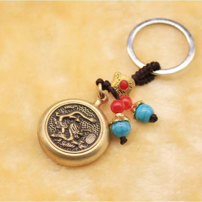 Feng Shui Dragon Spinner Zodiac Keychain