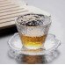Чабей с блюдцем Ледяная роса с золотой каймой