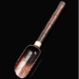 Tea spoon for tea ceremony "Lotus Leaf" color copper
