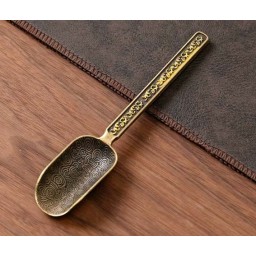 Tea spoon for tea ceremony "Favorable Cloud" color bronze