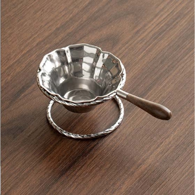 Tea Strainer Cha Lou "Silver Lotus" for Tea Ceremony