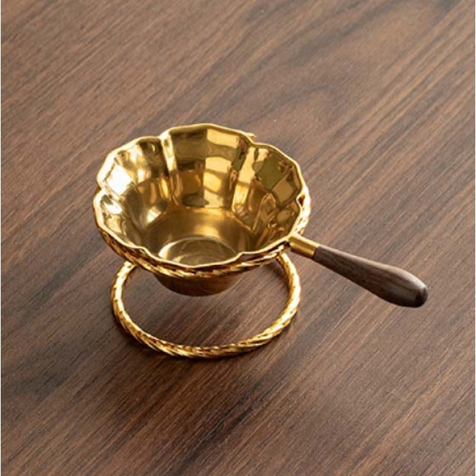Tea Strainer Cha Lou "Golden Lotus" for Tea Ceremony
