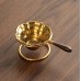 Tea Strainer Cha Lou "Golden Lotus" for Tea Ceremony