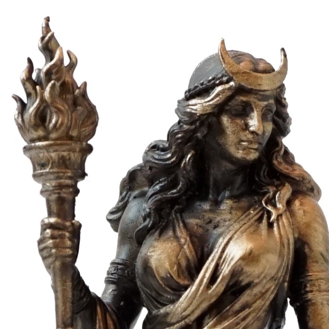 Altar figurine of Hecate goddess of lunar magic