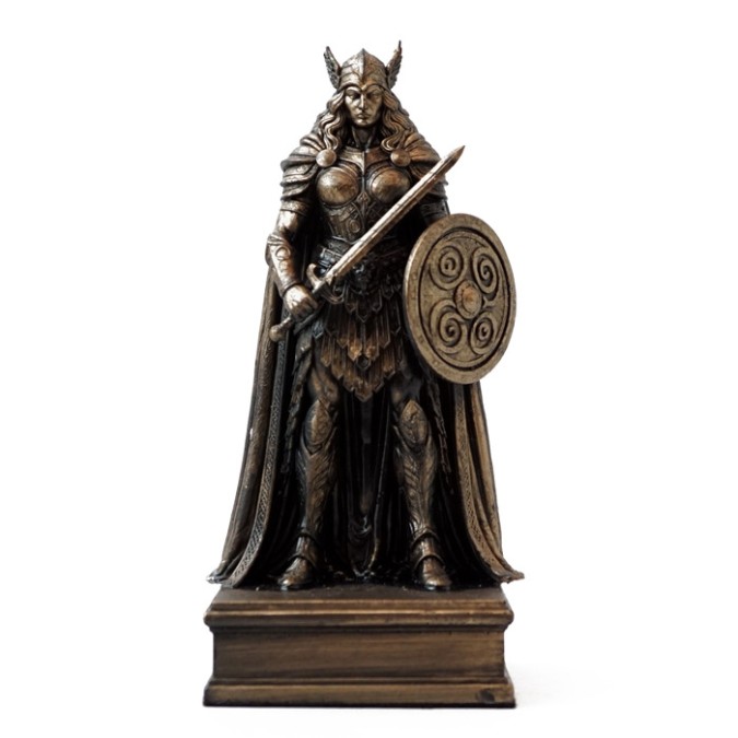 Valkyrie altar statue is a symbol of strength and courage