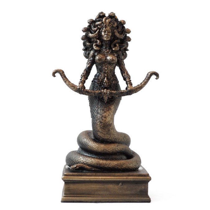 Altar figurine of Medusa the Gorgon symbol of magical protection