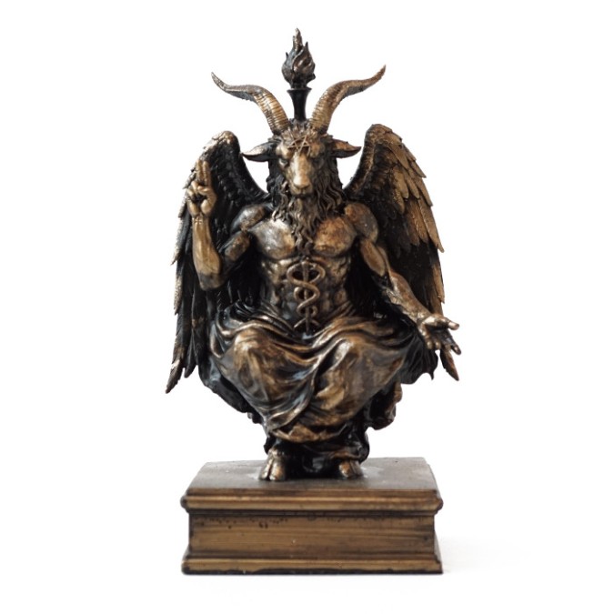 Altar statue of Baphomet symbol of unity