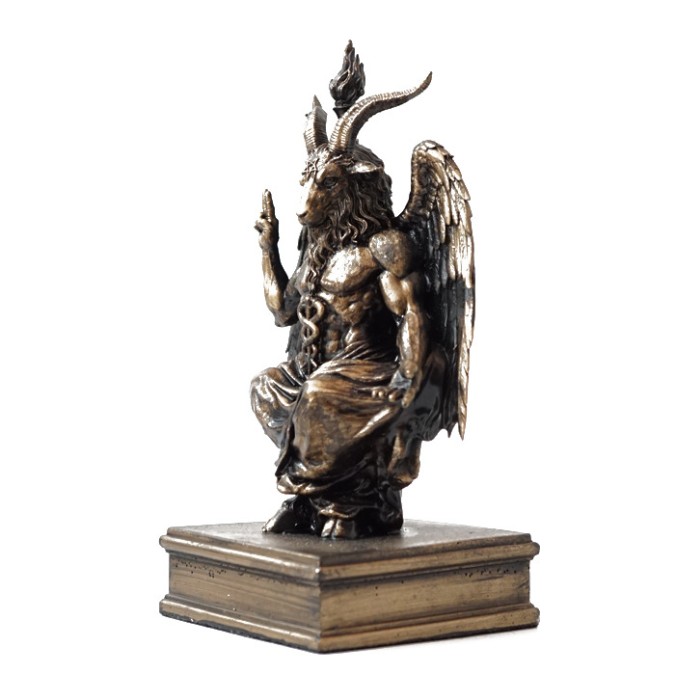 Altar statue of Baphomet symbol of unity