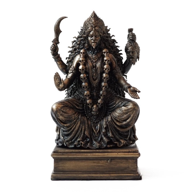 Altar statue of Kali symbol of destruction of illusions