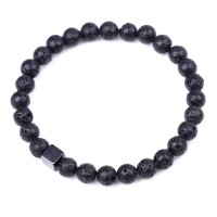 Lava Stone Hematite Bracelet