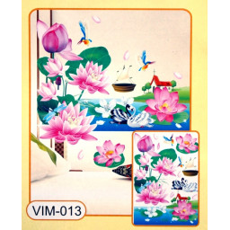 3D Декор - инсталляция ЛЕБЕДИ + ЛОТОСЫ VIM-013