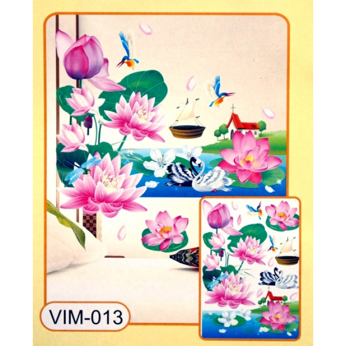3D Декор - инсталляция ЛЕБЕДИ + ЛОТОСЫ VIM-013