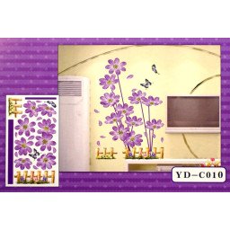 3D Декор - инсталляция ЦВЕТЫ + ЗАБОР YD-C010