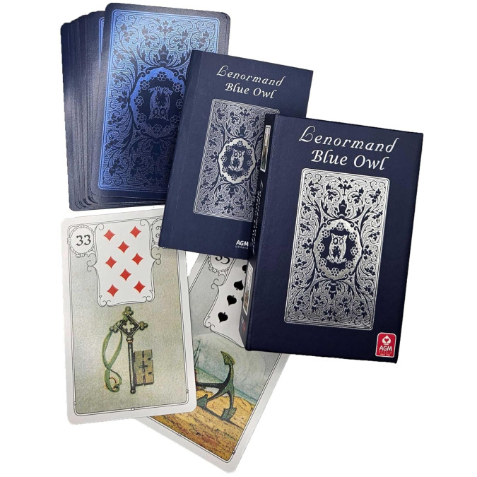 Карти Блакитна сова оракул Ленорман - Lenormand Blue Owl Premium Edition Cards AGM