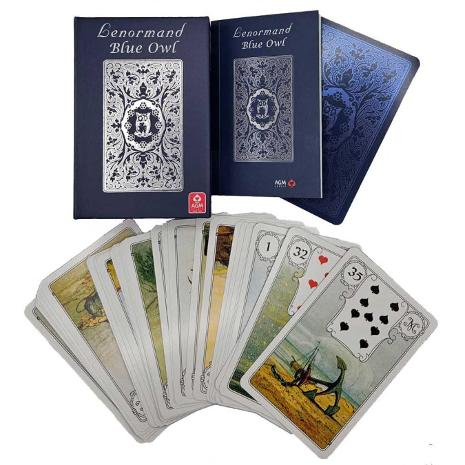 Карти Блакитна сова оракул Ленорман - Lenormand Blue Owl Premium Edition Cards AGM